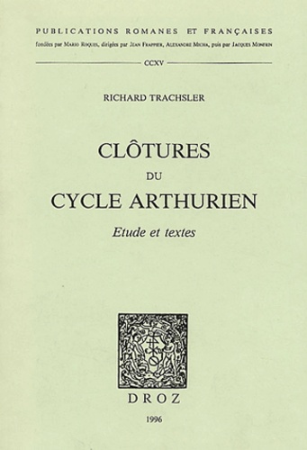 Clotures Du Cycle Arthurien Etudes Et Textes