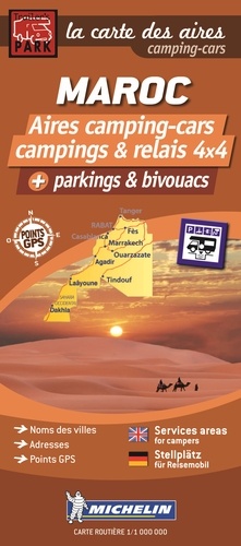  Trailer's Park - Maroc, aires camping-cars, campings et relais 4x4, parkings et bivouacs - 1/1 000 000.