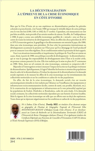 La décentralisation à l'épreuve de la crise économique en Côte d'Ivoire