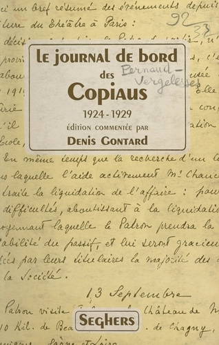 Le journal de bord des Copiaus. 1924-1929