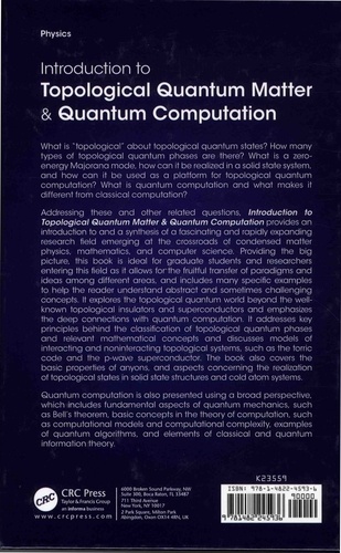 Introduction to Topological Quantum Matter & Quantum Computation