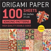  Tuttle - Origami Paper 100 sheets Kimono Patterns 8" 21 cm.
