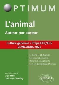 Ugo Batini et Guillaume Tonning - L'animal - Auteur par auteur - Prépa ECE/ECS.