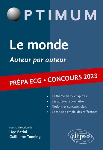 Le monde Prépa ECG Concours 2023. Auteur par auteur - Occasion