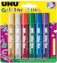 UHU FRANCE - Glitter Glue Original 6x10 ml Young Créativ