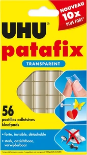 Patafix transparent 56 pastilles double face permanentes