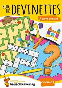 Bloc de casse-têtes et livre activite 5 ans - Tome 1 : Des énigmes colorées pour la maternelle
