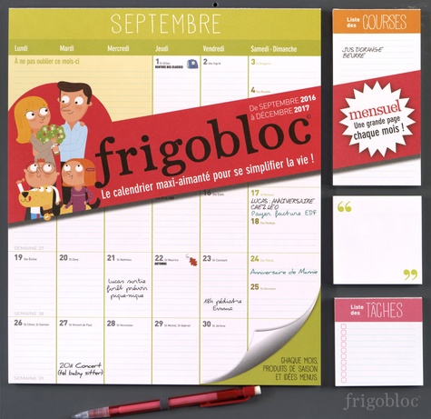 Frigobloc mensuel - Le calendrier maxi-aimanté de Ultraviolette