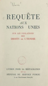 Requête aux Nations Unies