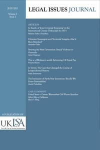  United Kingdom Law and Society - Legal Issues Journal 3(2) - Legal Issues Journal, #1.