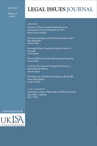  United Kingdom Law and Society - Legal Issues Journal 4(2) - Legal Issues Journal, #3.