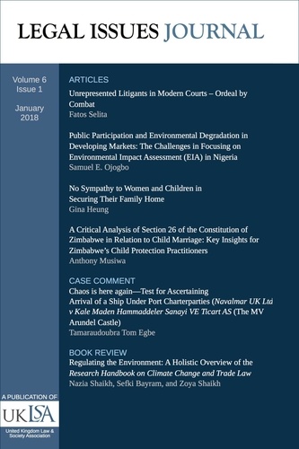  United Kingdom Law and Society - Legal Issues Journal 6(1) - Legal Issues Journal, #6.