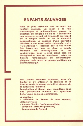 Cahiers Robinson N° 12/2002 Enfants sauvages