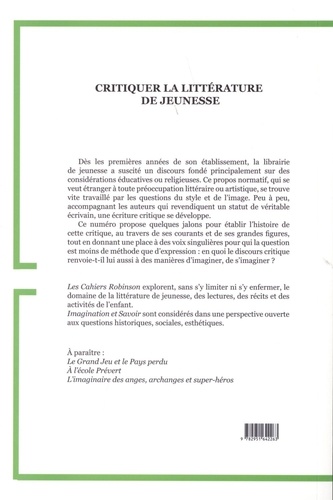 Cahiers Robinson N° 24/2008 Critiquer la littérature de jeunesse : histoire et actualité