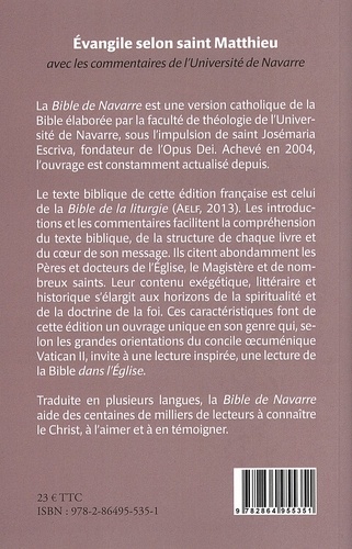 Evangile selon saint Matthieu. La Bible