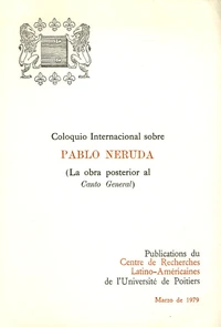 Coloquio Internacional sobre Pablo Neruda