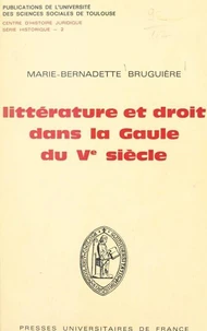Littérature et droit dans la Gaule du Ve siècle