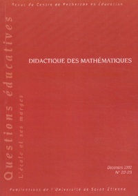Alain Denis et  Collectif - Revue du CRE N° 22-23 Décembre 20 : Didactiques des mathématiques.