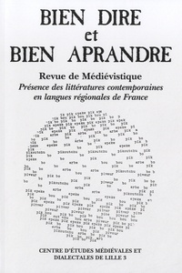Jacques Landrecies - Bien Dire et Bien Aprandre N° 28 : Présence des littératures contemporaines en langues régionales de France.