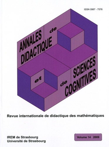 Alain Kuzniak - Annales de didactique et de sciences cognitives N° 14 : .