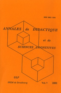 François Pluvinage - Annales de didactique et de sciences cognitives N° 7/2001 : .