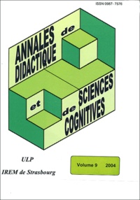 François Pluvinage et  Collectif - Annales de didactique et de sciences cognitives N° 9/2004 : .