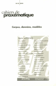 Corpus, données, modèles