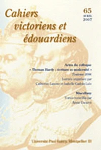 Cahiers victoriens et édouardiens N° 65, Avril 2007
