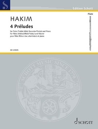 Naji Hakim - 4 Préludes - Pour flûte (flûte à bec/txistu) et piano - flûte (treble recorder/Txistu) and piano.
