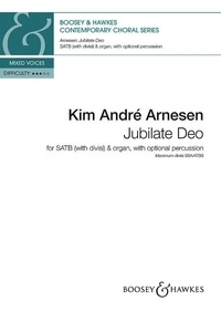 Kim André Arnesen - Contemporary Choral Series - Jubilate Deo - Mixed choir (SATB divisi) and organ, percussion ad lib. (2 players). Partition vocale/chorale et instrumentale.
