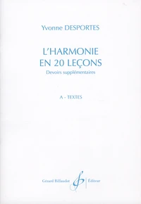L'harmonie en 20 lecons - Devoirs supplementaires