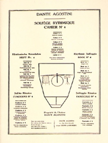 Dante Agostini - Solfège rythmique - Cahier N° 4.