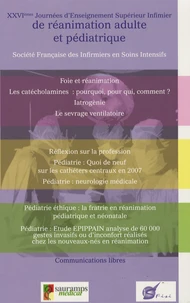 XXVIes journées d'enseignement supérieur infirmier de réanimation adulte et pédiatrique