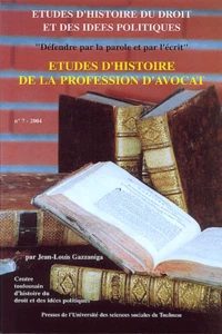 Etudes d'histoire de la profession d'avocat