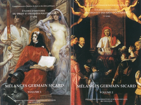 Etudes d'histoire du droit et des idées politiques N° 4/2000 Mélanges Germain Sicard. Pack en 2 volumes