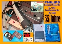 Uwe H. Sültz - 55 Jahre PHILIPS - welterste Compact Cassette EL 1903 + Recorder EL 3300 - Bildband in Brillant-Druck.