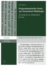 Programmatische Texte zur Deutschen Philologie