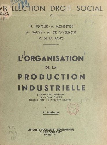 L'organisation de la production industrielle