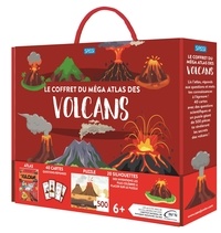 Valentina Bonaguro et Mattia Cerato - Le coffret du méga atlas des volcans - Contient 1 atlas, 40 cartes questions-réponses, 1 puzzle de 500 pièces.