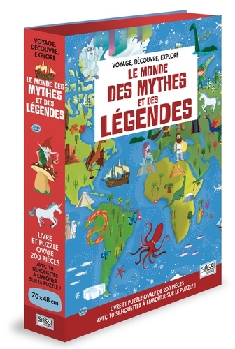 Le monde des mythes et légendes. Avec 1 puzzle de 200 pièces et 10 silhouettes à emboîter
