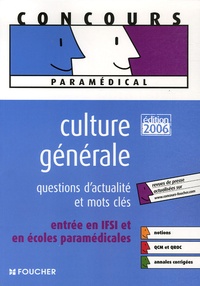 Valérie Béal et Catherine Bricout - Culture générale - Questions d'actualité et mots-clés entrée en IFSI et en écoles paramédicales.
