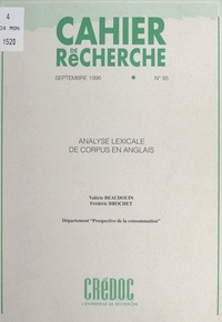 Valérie Beaudouin et Frédéric Brochet - Analyse lexicale de corpus en anglais.