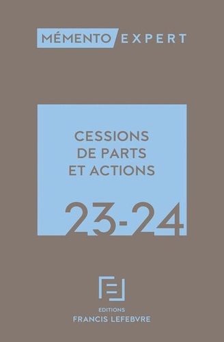 Cessions de parts et actions  Edition 2023-2024