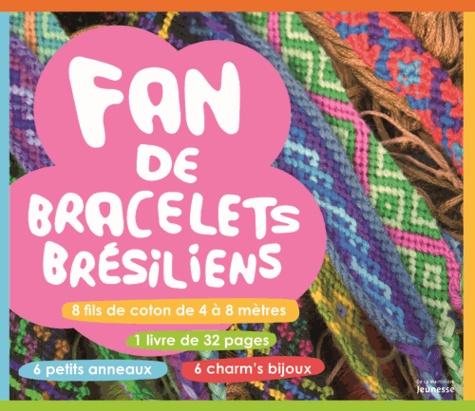 Valérie Paris - Fan de bracelets brésiliens - Inclus 8 fils de coton, 6 charm's bijoux, 6 anneaux.