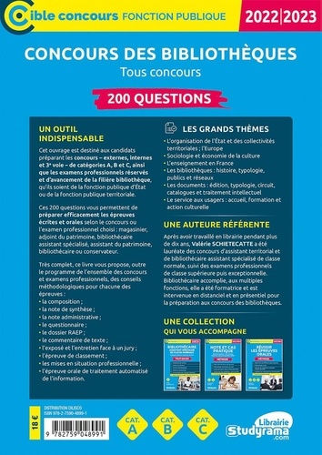 Concours des bibliothèques. 200 questions, tous concours  Edition 2023-2024