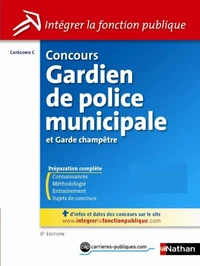 Concours Gardien de police municipale et Garde champètre