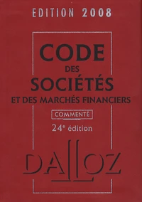 Code des sociétés et des marchés financiers 2008