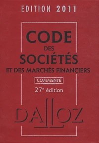 Code des sociétés et des marchés financiers 2011