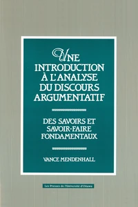Une Introduction à l'analyse du discours argumentatif