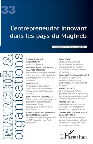 Vanessa Casadella et Bérangère Lauren Szostak - Marché et Organisations N° 33 : L'entrepreneuriat innovant dans les pays du Maghreb.